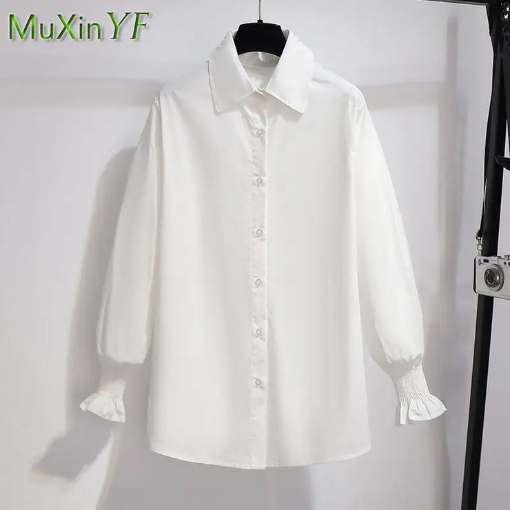 2025 Women Autumn/Winter New Fashion In Dress Matching Set Korean Elegant Knit Vest+White Shirt+pleated Short Skirt 3-Piece Suit