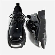 Women Loafers Crystal Platform Chunky Mary Janes Shoes 2025 Casual Sport Sandals Luxury Trend Sneakers Lace Up Woman