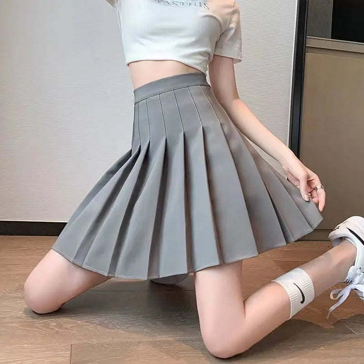 2025 Women Autumn/Winter New Fashion In Dress Matching Set Korean Elegant Knit Vest+White Shirt+pleated Short Skirt 3-Piece Suit