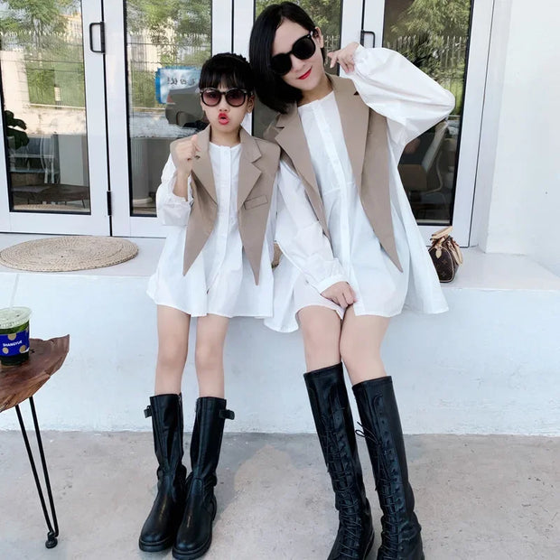 Mother Daughter Matching Autumn Dresses